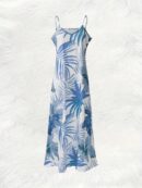 Vestido Casual Estampado Botánico sin Mangas