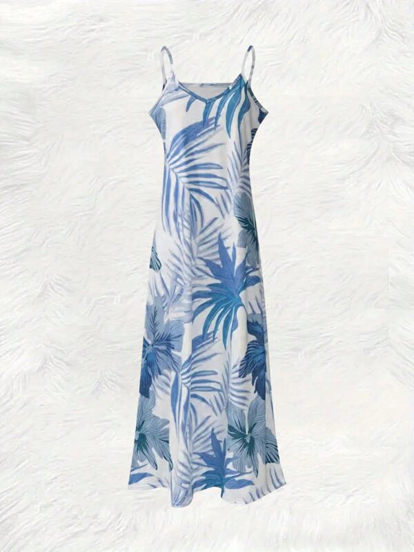 Vestido Casual Estampado Botánico sin Mangas - Image 23