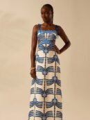 Vestido Veraniego de Espalda Descubierta con Estampado Tropical