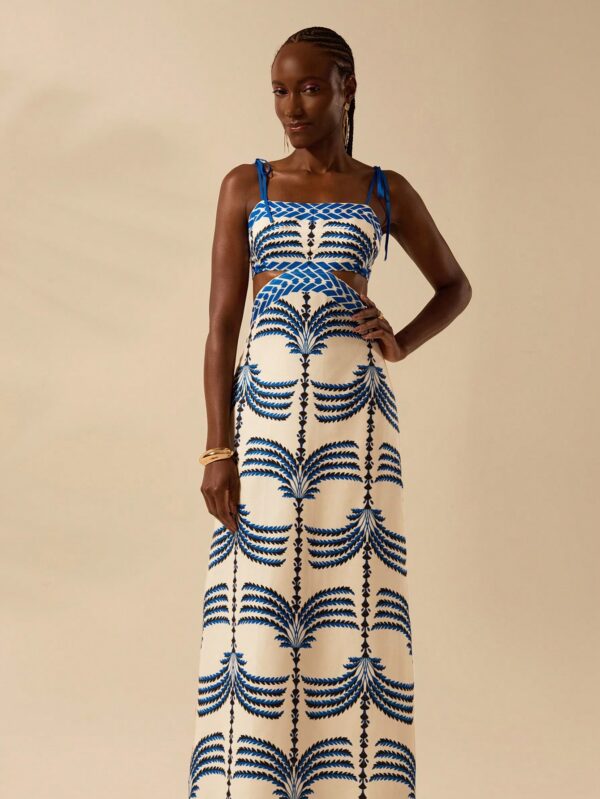 Vestido Veraniego de Espalda Descubierta con Estampado Tropical - Image 17