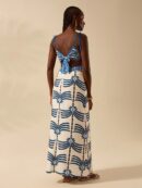 Vestido Veraniego de Espalda Descubierta con Estampado Tropical