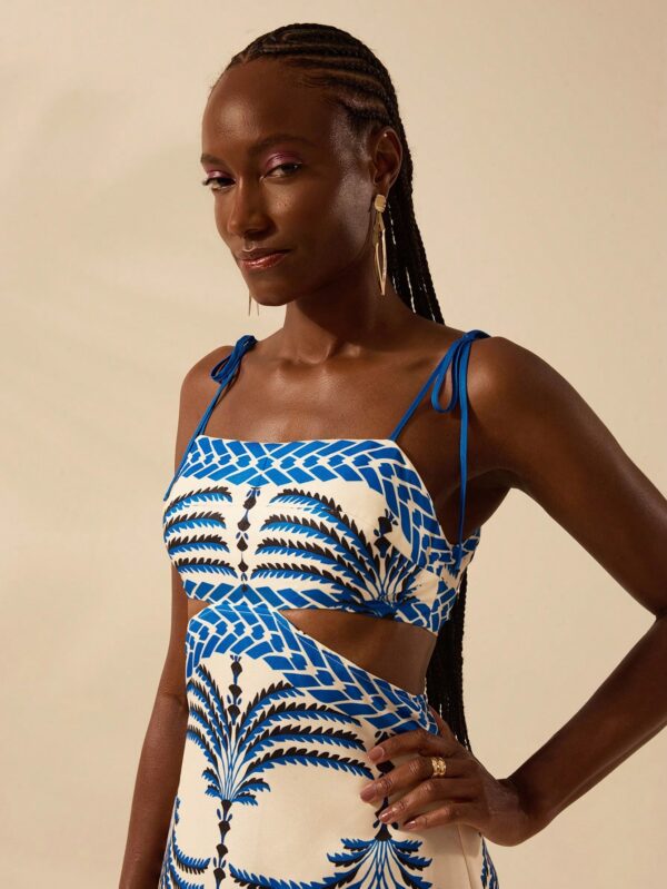 Vestido Veraniego de Espalda Descubierta con Estampado Tropical - Image 15