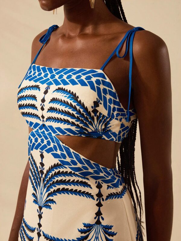Vestido Veraniego de Espalda Descubierta con Estampado Tropical - Image 19