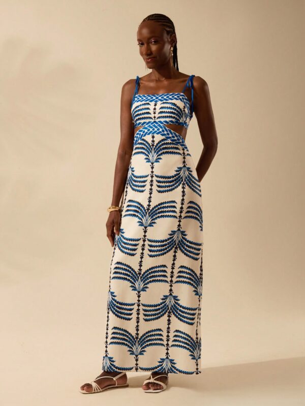 Vestido Veraniego de Espalda Descubierta con Estampado Tropical - Image 20