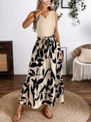Vestido Estampado de Verano con Cinturón y Detalle de Volantes