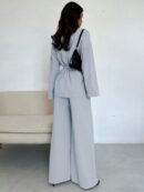 Set Elegante y Casual de Shacket y Pantalón con Cinturón