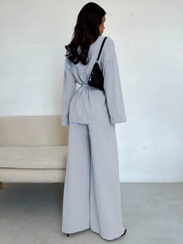 Set Elegante y Casual de Shacket y Pantalón con Cinturón - Image 72