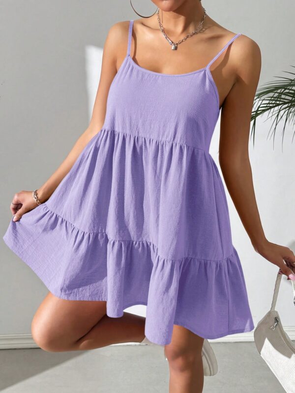 Vestido Casual Sin Espalda con Tirantes Finos - Image 83