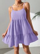 Vestido Casual Sin Espalda con Tirantes Finos