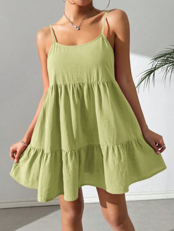 Vestido Casual Sin Espalda con Tirantes Finos - Image 91