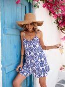 Mono Ancho Estampado Leopardo con Tirantes y Espalda Descubierta