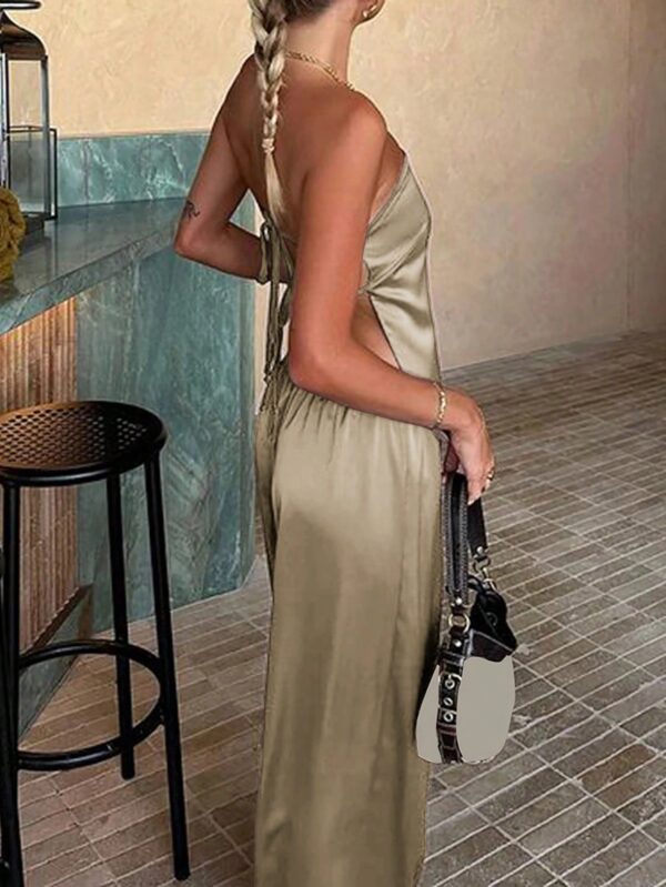 Conjunto Casual de Top Bandeau y Falda en Color Sólido - Image 11