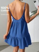 Vestido Casual Sin Espalda con Tirantes Finos