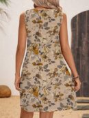 Vestido Bodycon sin Mangas con Estampado de Moda