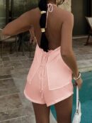 Conjunto Casual de Verano Halter y Espalda Descubierta