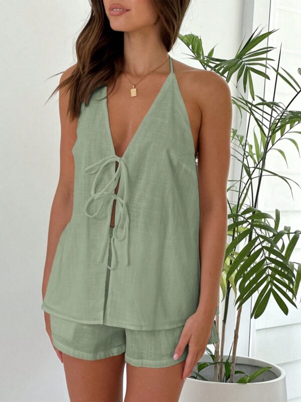 Conjunto Casual de Verano Halter y Espalda Descubierta - Image 50
