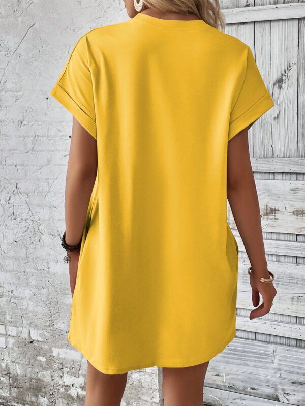Vestido Casual Manga Murciélago con Bolsillo Oculto - Image 129