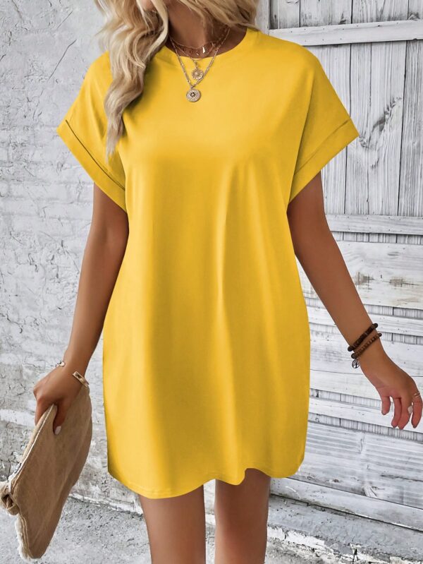 Vestido Casual Manga Murciélago con Bolsillo Oculto - Image 133