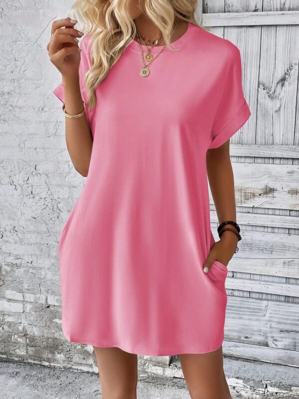 Vestido Casual Manga Murciélago con Bolsillo Oculto - Image 102