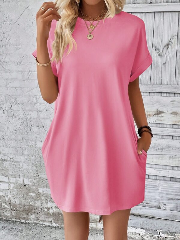 Vestido Casual Manga Murciélago con Bolsillo Oculto - Image 103