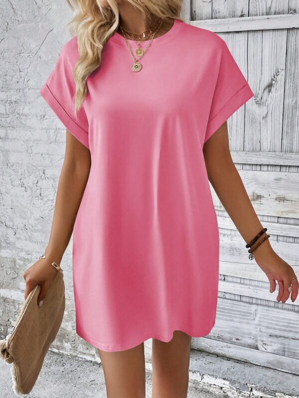 Vestido Casual Manga Murciélago con Bolsillo Oculto - Image 105