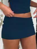 Set Veraniego Top Halter Espalda Descubierta y Mini Falda