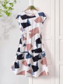 Vestido Casual Estampado Geométrico de Verano