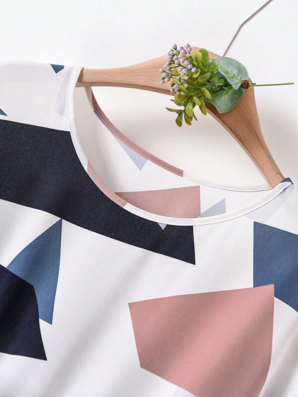 Vestido Casual Estampado Geométrico de Verano - Image 35