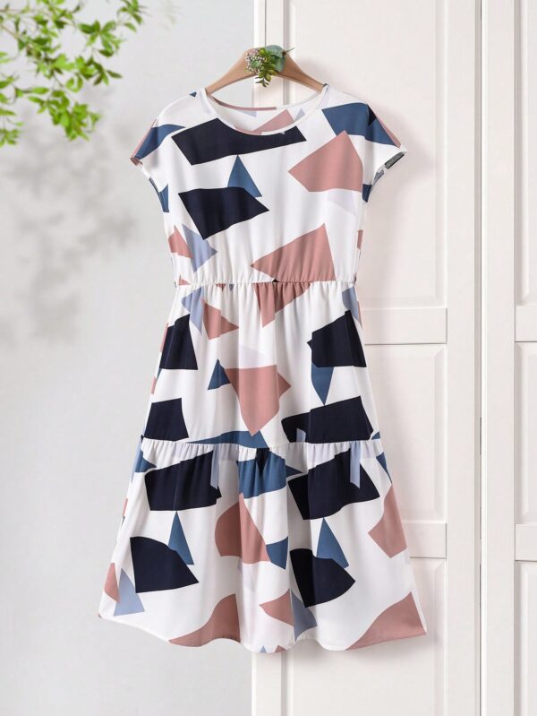 Vestido Casual Estampado Geométrico de Verano - Image 36