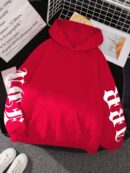Buzo con Capucha Estampado de Letras, Casual para uso Diario
