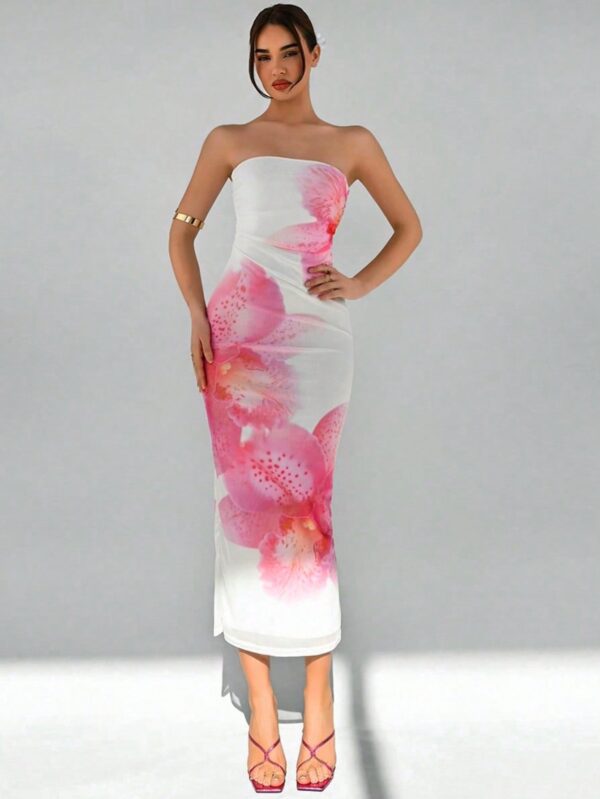 Vestido Tubo Asimétrico para Cena Romántica sin Mangas - Image 35