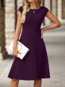 Vestido Mini de Punto Negro Elegante con Cintura Entallada