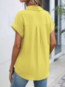 Camisa Casual de Manga Murciélago con Botones Frontales