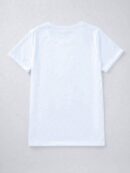 Remera Casual de Manga Corta con Estampa de Letras