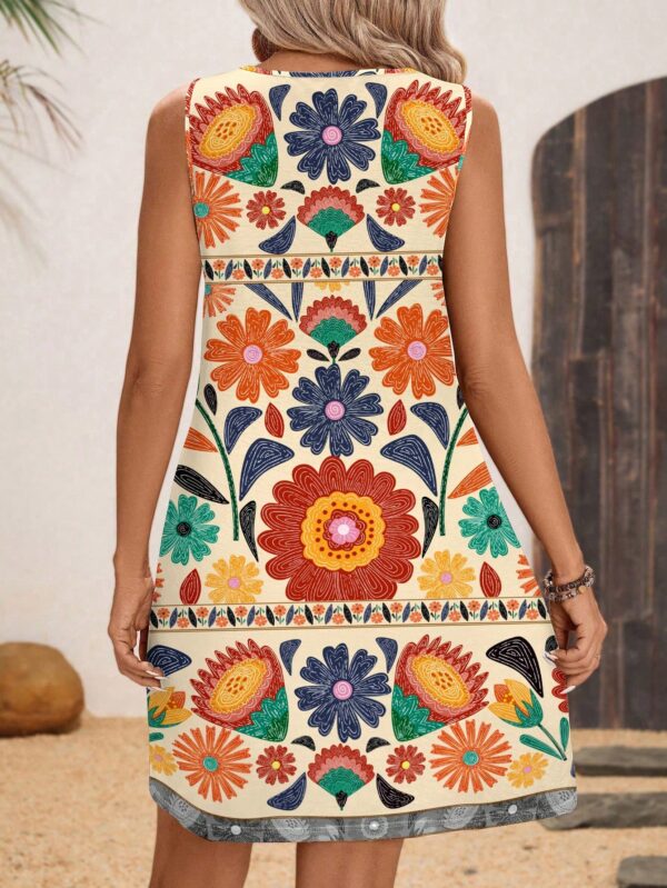 Vestido Bodycon sin Mangas con Estampado de Moda - Image 29