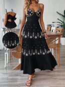 Vestido Boho Elegante Espalda Descubierta con Tirantes