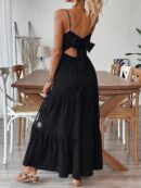 Vestido Boho Elegante Espalda Descubierta con Tirantes