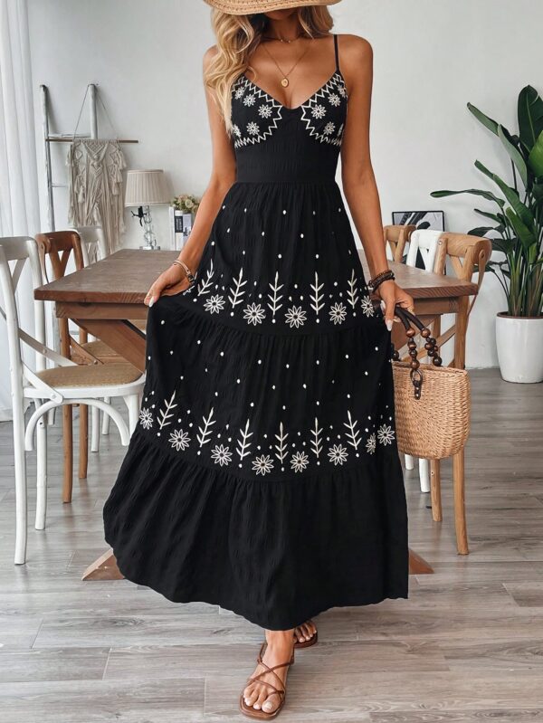 Vestido Boho Elegante Espalda Descubierta con Tirantes - Image 18