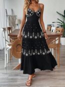 Vestido Boho Elegante Espalda Descubierta con Tirantes