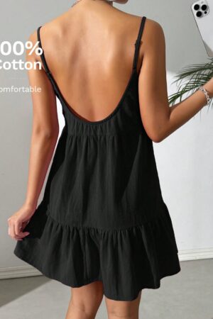 Vestido Casual Sin Espalda con Tirantes Finos