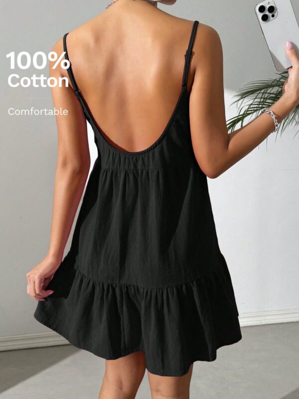 Vestido Casual Sin Espalda con Tirantes Finos