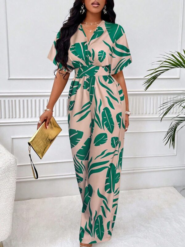 Mono Estampado Floral con Mangas Murciélago y Cinturón - Image 25
