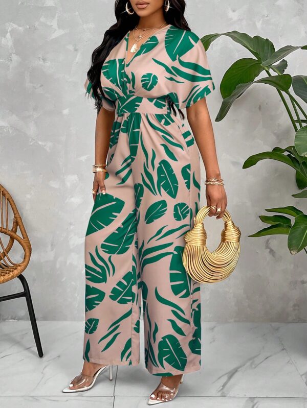 Mono Estampado Floral con Mangas Murciélago y Cinturón - Image 28