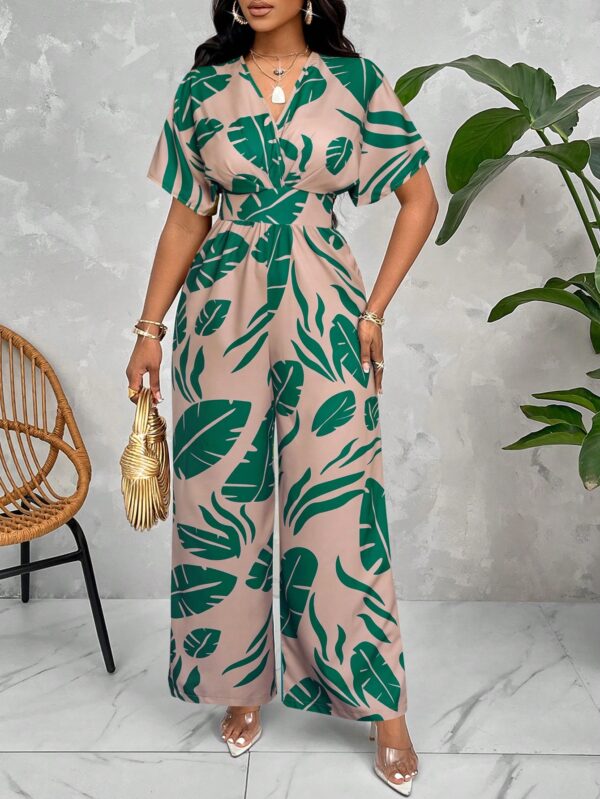 Mono Estampado Floral con Mangas Murciélago y Cinturón - Image 29