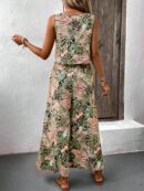 Set Veraniego Boho para Mujer: Top sin Mangas y Pantalón Ancho