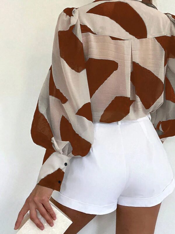 Camisa Estampada Multicolor de Manga Larga para Uso Diario - Image 39