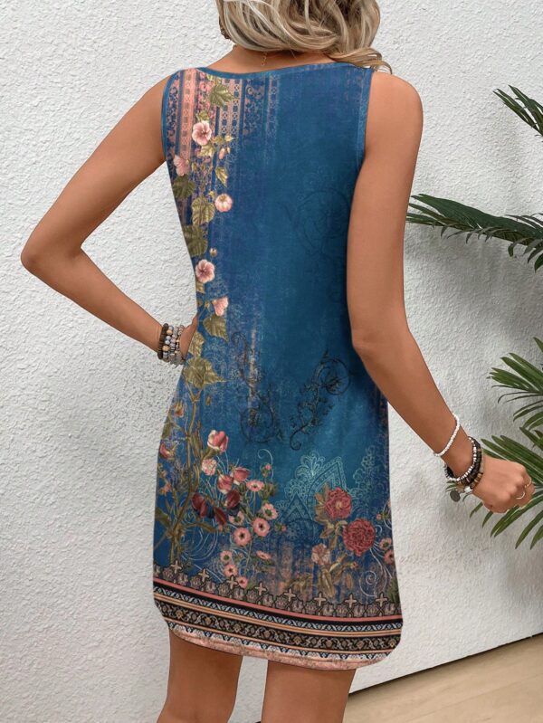 Vestido Bodycon sin Mangas con Estampado de Moda - Image 76
