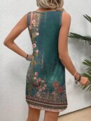 Vestido Bodycon sin Mangas con Estampado de Moda