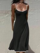 Vestido Sirena Espalda Descubierta con Tirantes Finos