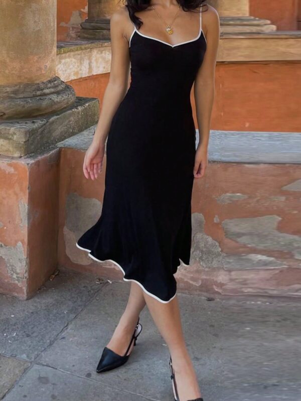Vestido Sirena Espalda Descubierta con Tirantes Finos - Image 12
